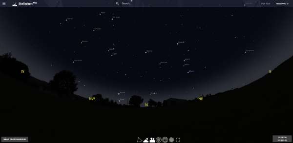 Screenshot stellarium web